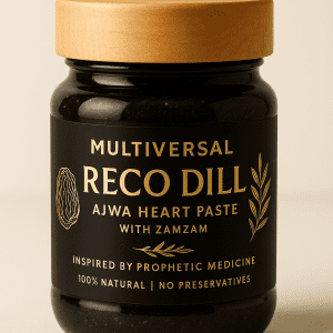 Multiversal Reco Dill Ajwa Paste - Heart Health & Sunnah Energy | Ajwaa + Ajwa Seeds + Zam-Zam | Black Seed | Olive Oil | Pure Honey | Ginger & Cinnamon | 175 g