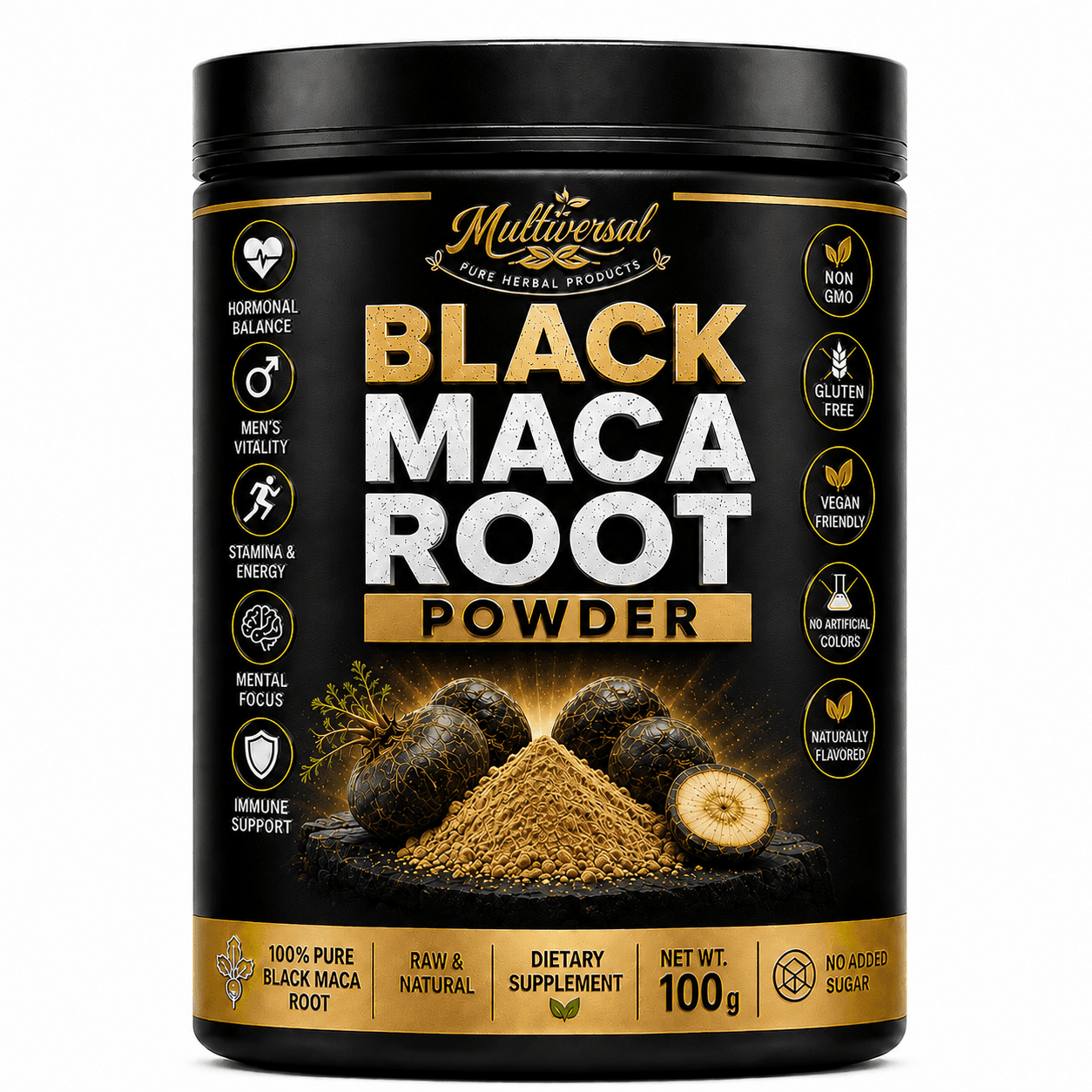 Multiversal Pure Black Maca Root Powder
