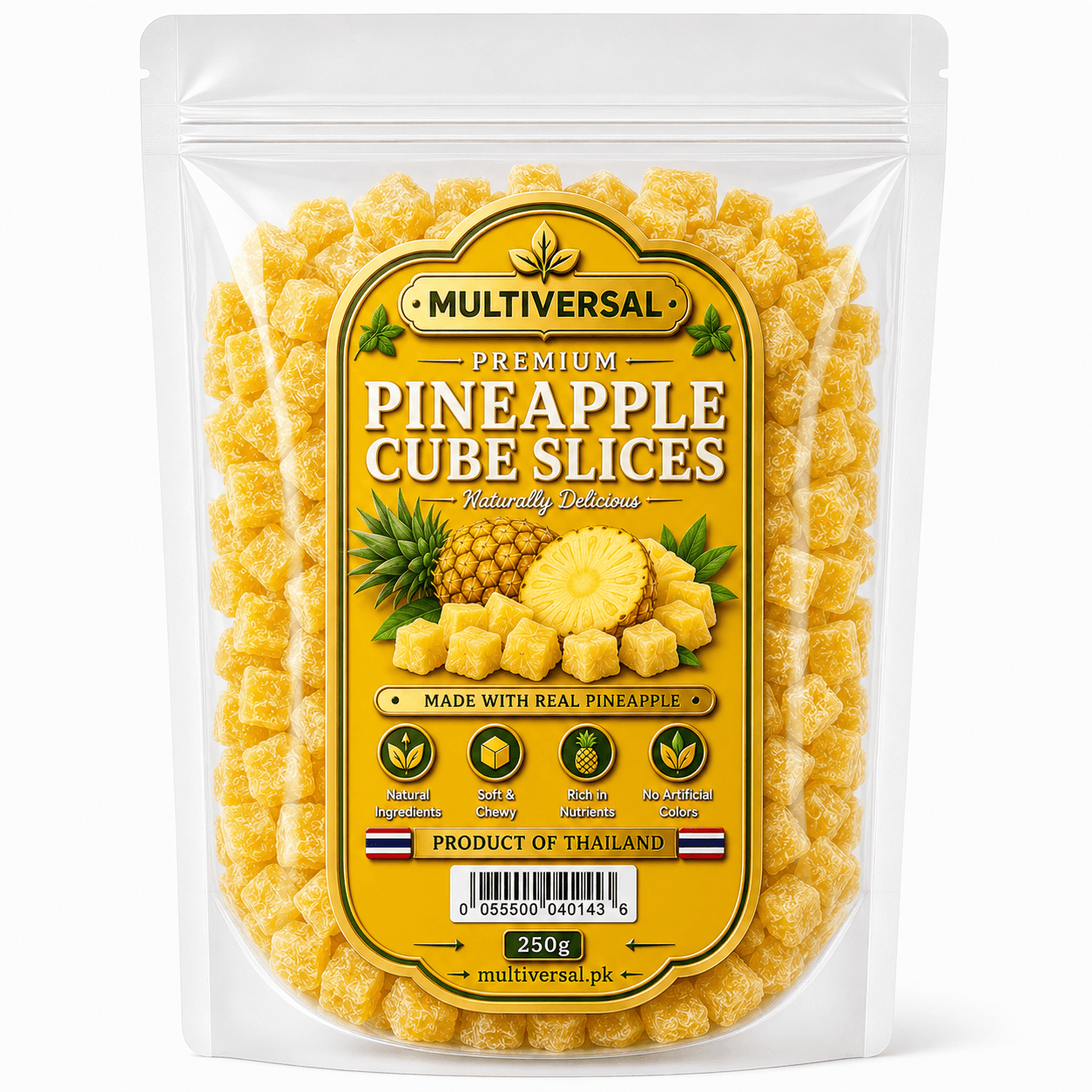 Dried Pineapple Cube Slices